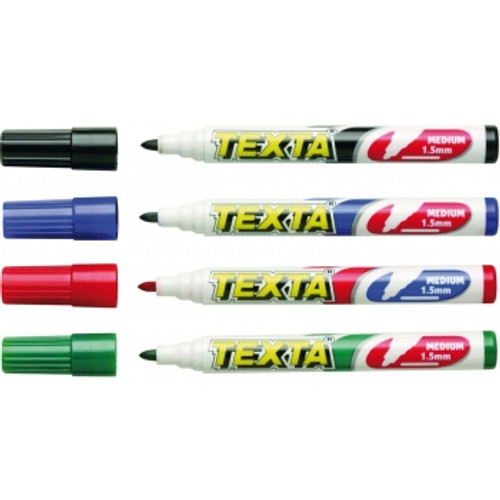 TEXTA WHITEBOARD MARKERS Assorted Wallet 4