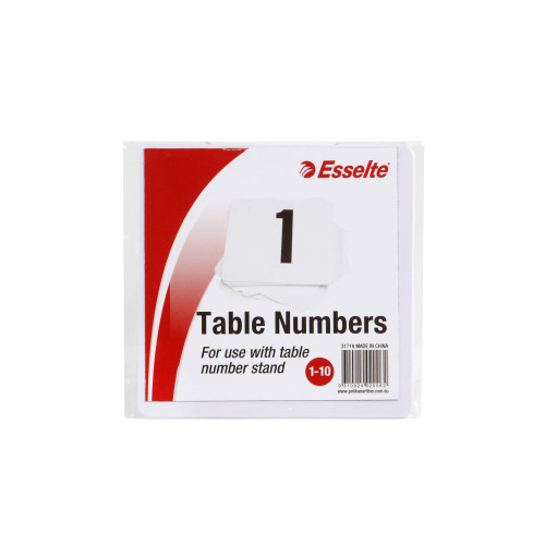 ESSELTE TABLE NUMBERS 1-10 10cm White