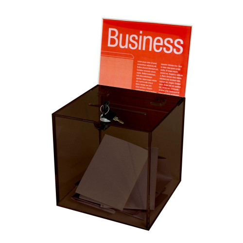 ESSELTE BALLOT BOX Large Smoke Header Card Lock