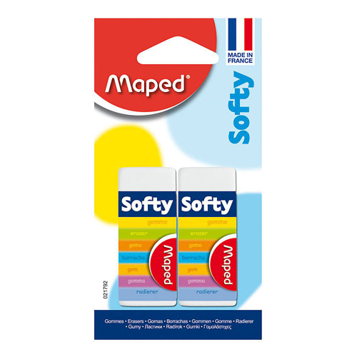 MAPED 21792 SOFTY ERASER 2 Pce Hangsell