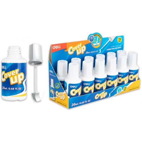 Deli Correction Fluid 20ml With Sponge Applicator Tip