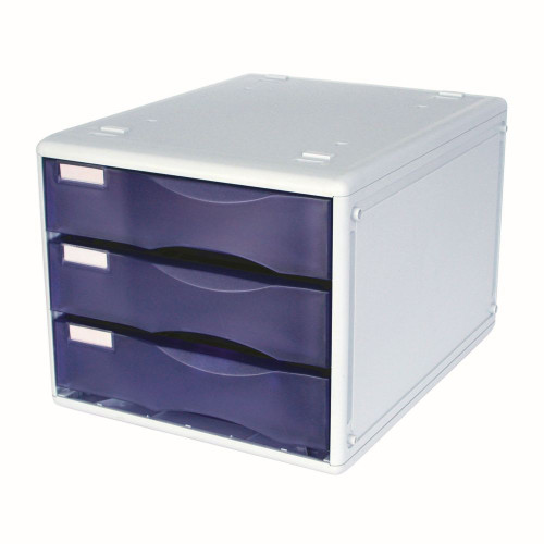 METRO 3438 MULTIDRAW STORAGE B4 3 Drawer Grape Light Grey *** While Stocks Last ***