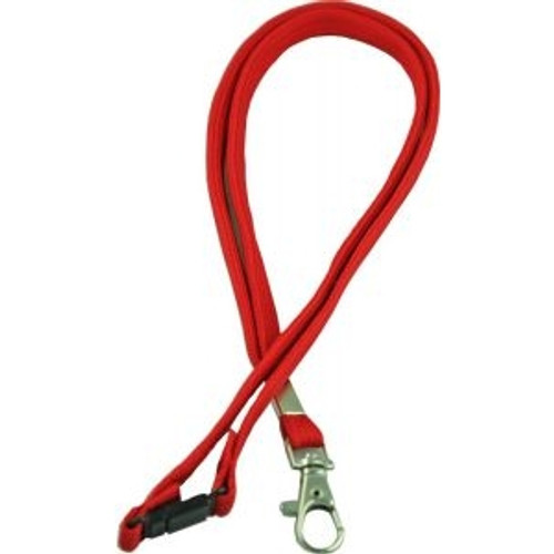 WOVEN LANYARD With Safety release and D clip - Red Pk20