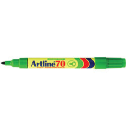 ARTLINE 70 PERMANENT MARKERS Med Bullet Green, Bx12