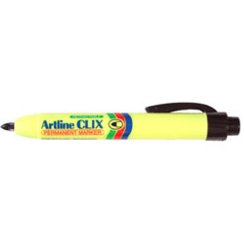 ARTLINE 73 CLIX RETRACTABLE PERMANENT MARKER Bullet Black Bx12