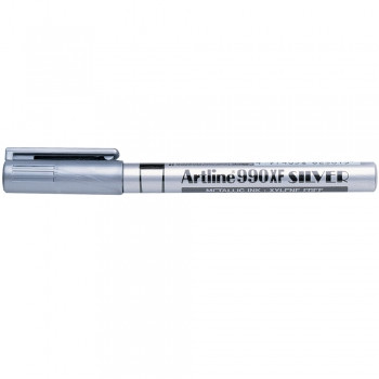 ARTLINE 990XF METALLIC MARKERS Silver, Bx12