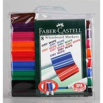 Faber-Castell Connector Whiteboard Markers, Assorted Pack of 8