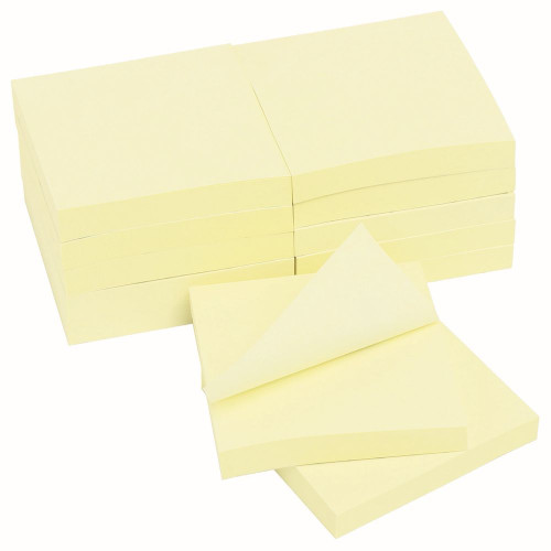 MARBIG ENVIRO NOTES 75x75mm Yellow 12PK