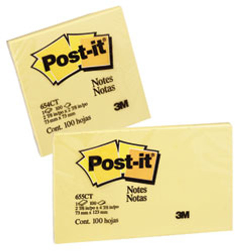POST-IT NOTES NEON COLOURS 654-CT 73 x 73mm Neon Citrus, Pk12
