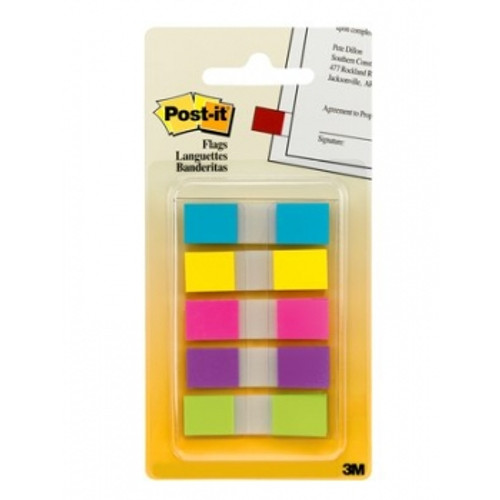 POST-IT 683-5CB FLAGS Portable Assorted Bright Colours, Pk100 70071492535 / 70005281285