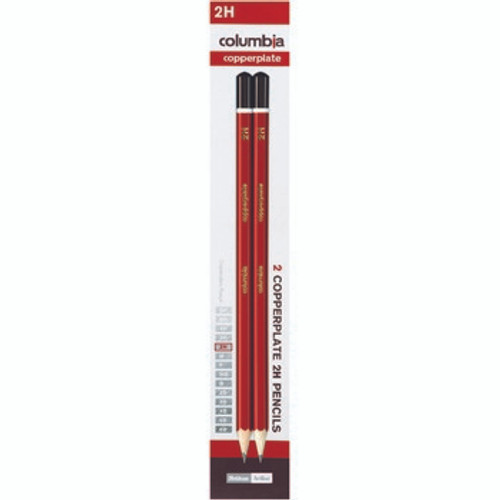 COLUMBIA COPPERPLATE LEAD PENCIL HEXAGONAL 2H Pack of 2