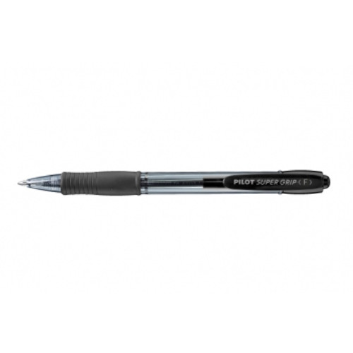 PILOT BPGP-10R SUPERGRIP RETRACTABLE BALLPOINT PEN Fine Black Bx12