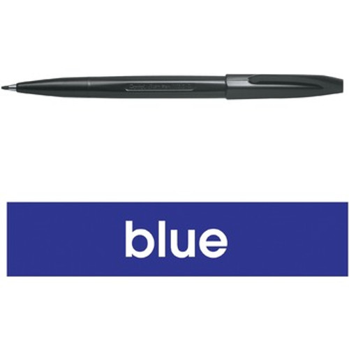 PENTEL S520 SIGN PEN Fibre Tip Blue Ink (Box of 12)