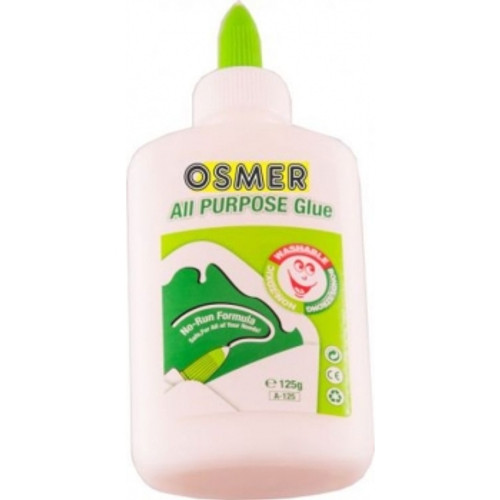 OSMER PVA WHITE ADHESIVE GLUE 125ml Twist Top