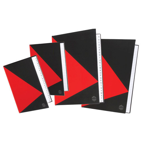 MARBIG RED BLACK NOTEBOOKS A4 with Index 200pg