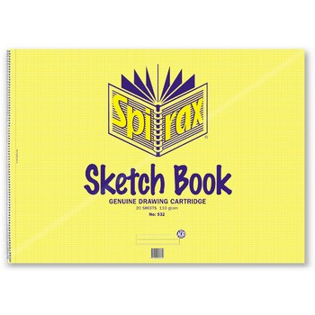 SPIRAX 532 SKETCH BOOK A2 422x594mm 20 LEAF/40 PAGE