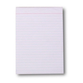 WRITER A4 100 SHEET BOND EXAM PAD RULED + 1 HOLE + RED MARGIN Pk10