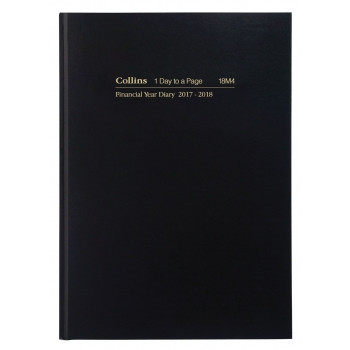 COLLINS #28M FINANCIAL YEAR DIARY A5 2 Days To Page 1Hr Black (2026-2027)