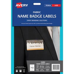 AVERY L7427 BADGE LABEL Fabric Name Badge 10up 88x52mm (Pack of 15) (150 Labels)
