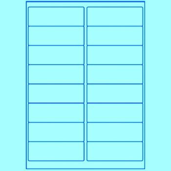 022 LABEL SIZE 99MM X 34MM 16 Labels Per Sheet Bx100 Strong Blue