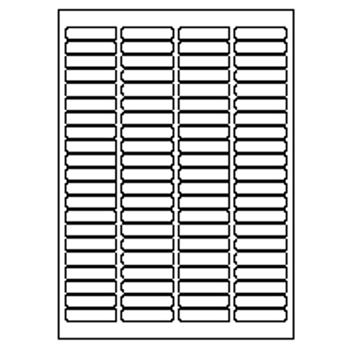 A4 WHITE PERMANENT LABELS 84 Per Page, 46mm x 11.1mm Bx100