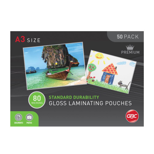 GBC SIGNATURE LAMINATING POUCH A3 80mic Pack 50