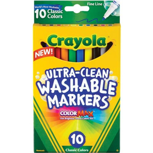 CRAYOLA THINLINE MARKERS 10 Assorted Classic Colors 58 7870