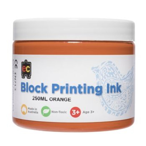 BLOCK PRINTING 250ML ORANGE