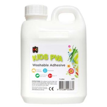 EC KIDS WASHABLE PVA GLUE 1 LITRE