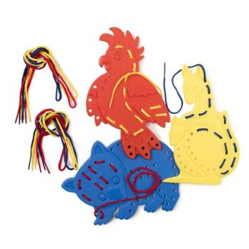 ** DISCONTINUED**LACING SHAPES KANGAROO, COCKATOO & WOMBAT