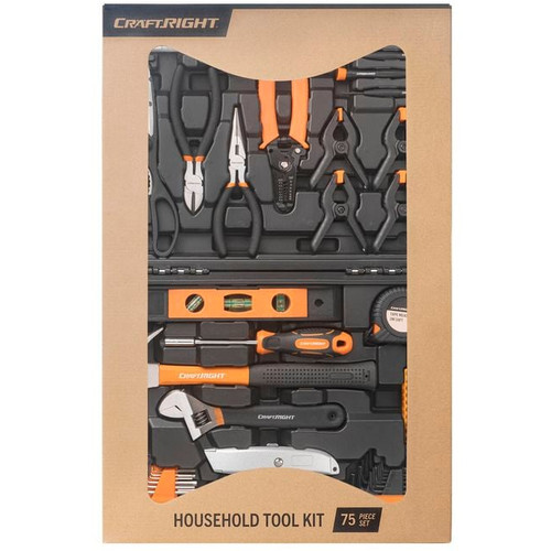 Craftright 75 Piece Carry Case Tool Kit