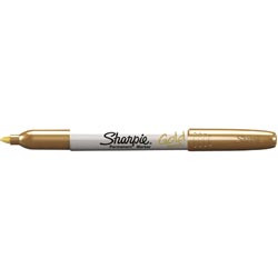 SHARPIE METALLIC MARKER Fine Point Permanent Gold, Bx12