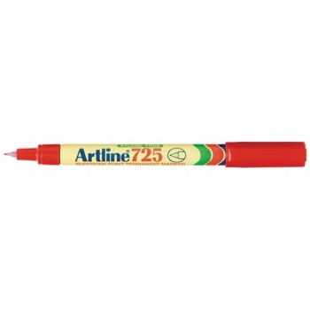 ARTLINE 725 SUPER FINE PERMANENT MARKER 0.4mm Bullet Red