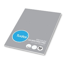 TUDOR EXECUTIVE OFFICE PADS A4 50 Leaf 8mm Ruled, Top Bound with Cover, White