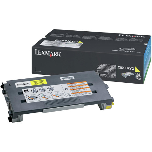 LEXMARK C500H2YG ORIGINAL YELLOW TONER 5K Suits C500/X500/X502N