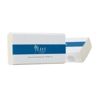 LIVI ESSENTIALS XL INTERLEAVE TOWEL 100's 240mm x 370mm Ctn24