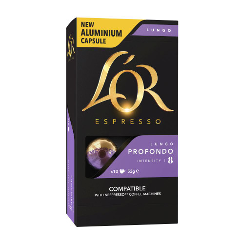 LÓR EXPRESSO CAPSULES LUNGO PROFONDA 8 10 BOX 100