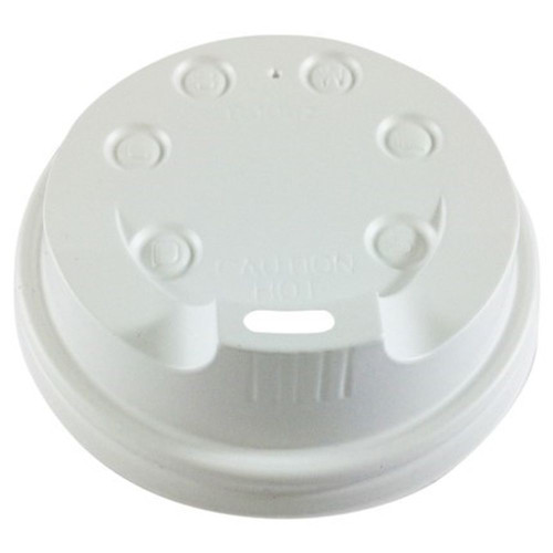 DISPOSABLE PAPER CUP LIDS FOR 8OZ 227ML CUPS, WHITE, BX1000