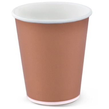 SINGLE WALL 8OZ I AM ECO CUP - BROWN CARTON OF 1000 (Pack of 500)