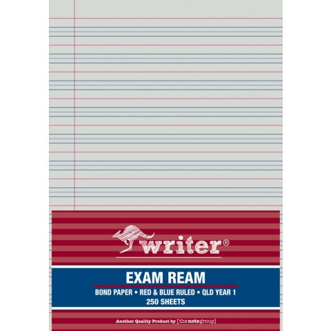 REAM A4 QLD YEAR 1 RULED PORTRAIT 250 SHEETS
