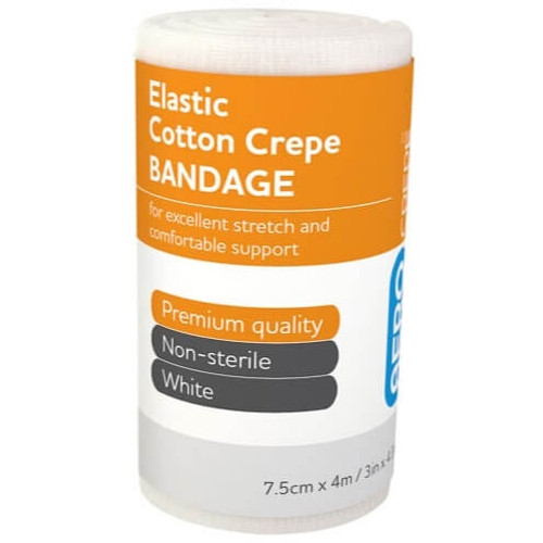 AEROCREPE ELASTIC COTTON CREPE BANDAGE 7.5CM X 4M (Pack of 12)