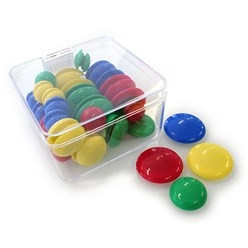 Visionchart Whiteboard Magnet Buttons Assorted Size and Colours, Pack Of 48