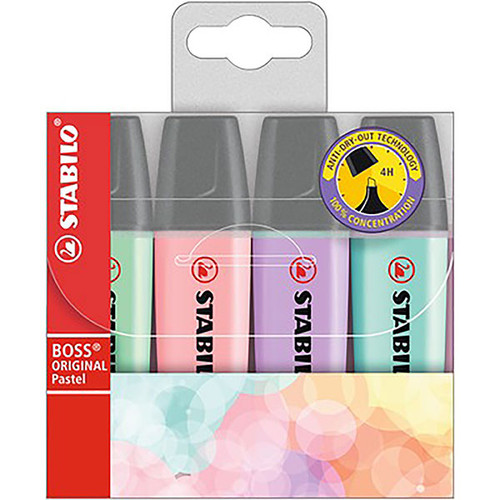 STABILO BOSS HIGHLIGHTER PASTEL WALLET 4