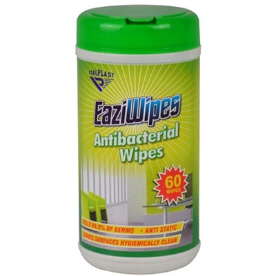 ITALPLAST EaziWipes - Antibacterial, Pack of 60
