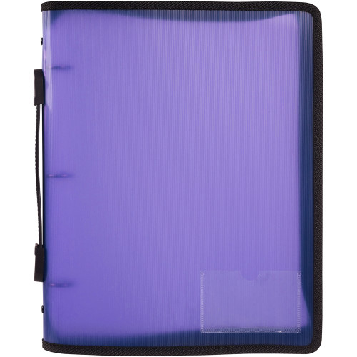 MARBIG ZIPPER BINDER 25MM 3O WITH HANDLE PURPLE