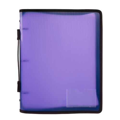 MARBIG ZIPPER BINDER 25MM 3O WITH HANDLE PURPLE