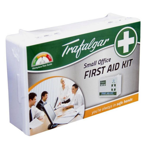 TRAFALGAR FIRST AID KIT Small Office Hard Plastic Case