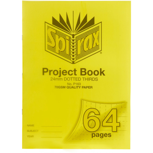 SPIRAX 163 PROJECT BOOK 330X240 24MM DOTTED THIRDS 64PG