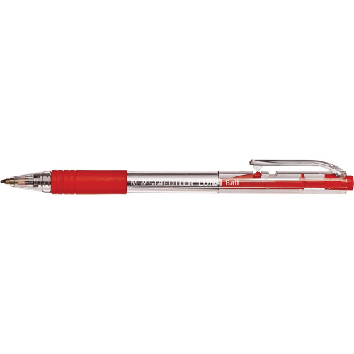 PEN STAEDTLER BP CLIPCLIC RT BALLPOINT MEDIUM RED