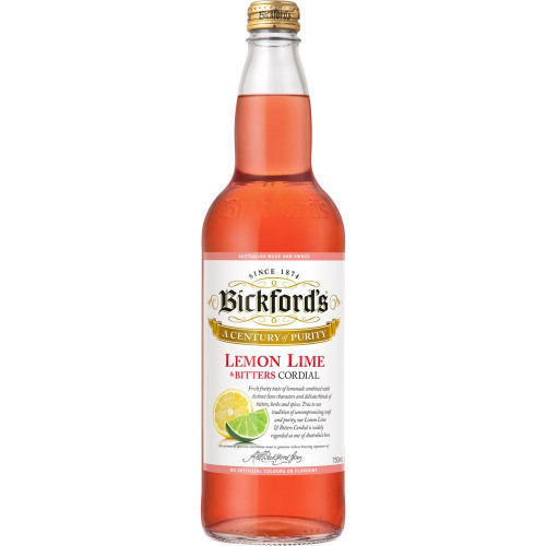 BICKFORD'S CORDIAL LEMON LIME BITTERS 750ML